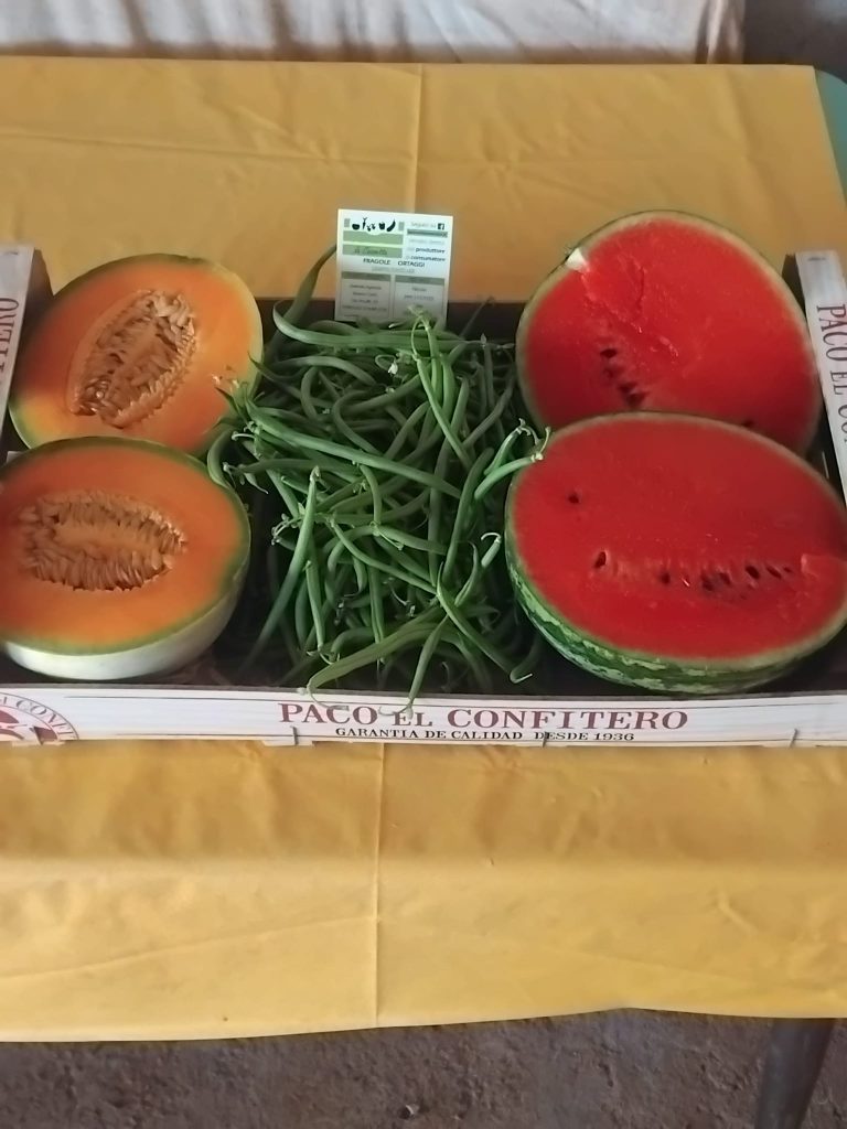 Meloni, anguria, fagiolini